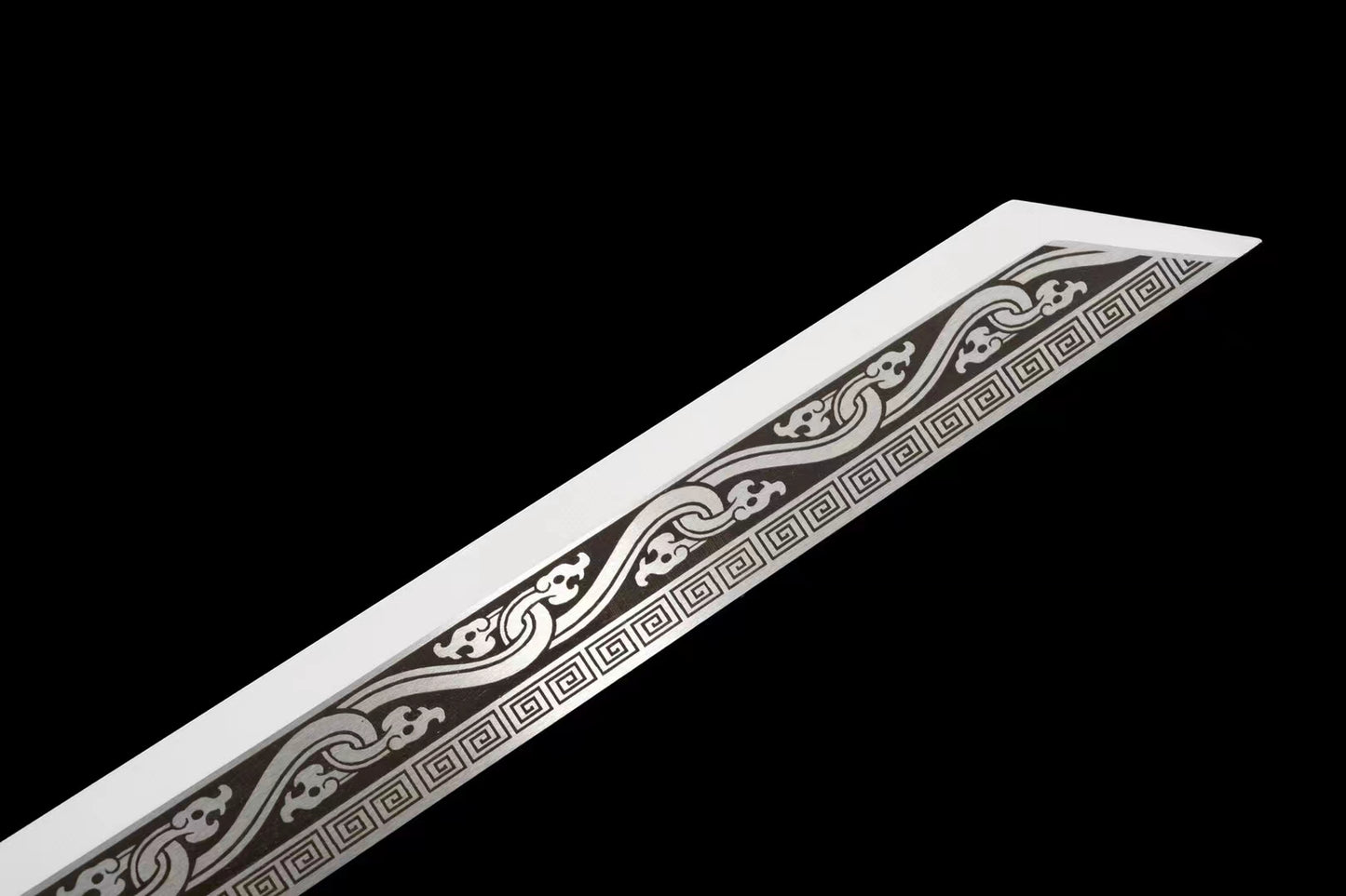 (No Sharp Blade) Japanese Dagger High Manganese Steel Samurai Straight Sword Katana Samurai