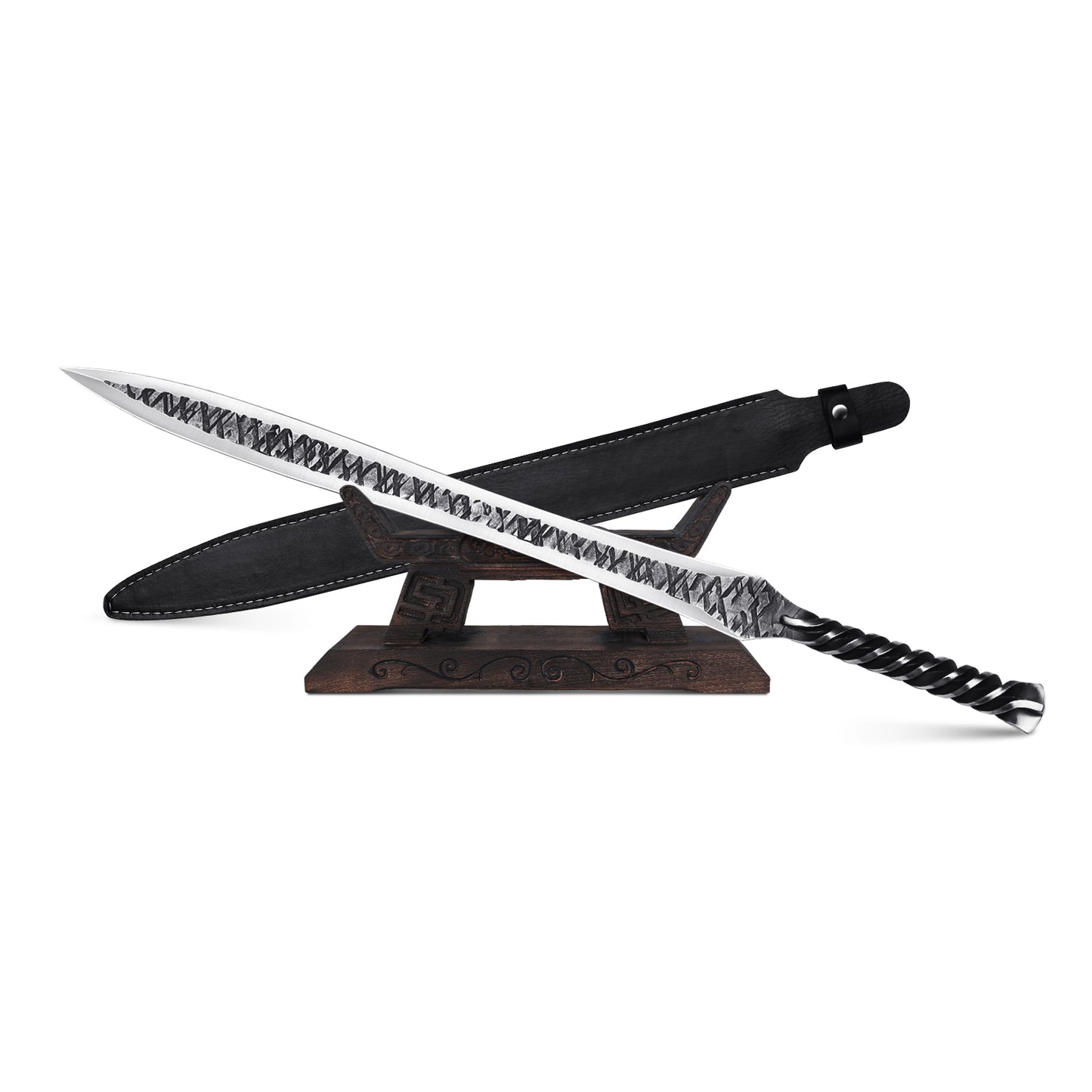 (No Sharp Blade) Shura Sword High Manganese Steel Samurai Straight Sword Katana Samurai