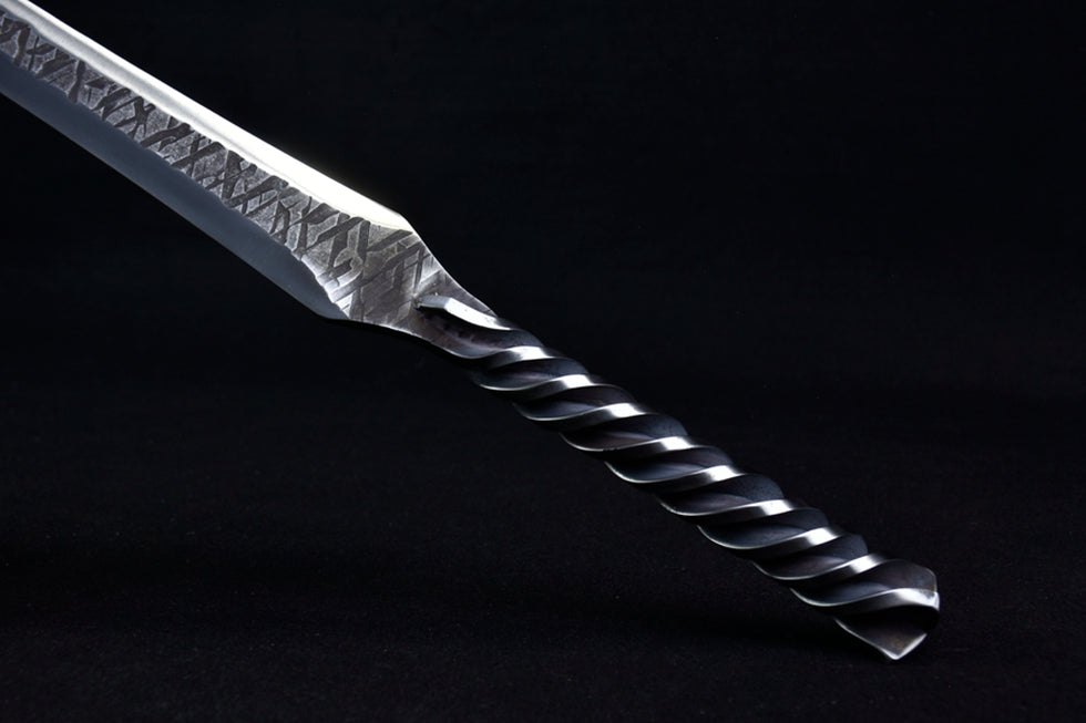 (No Sharp Blade) Shura Sword High Manganese Steel Samurai Straight Sword Katana Samurai
