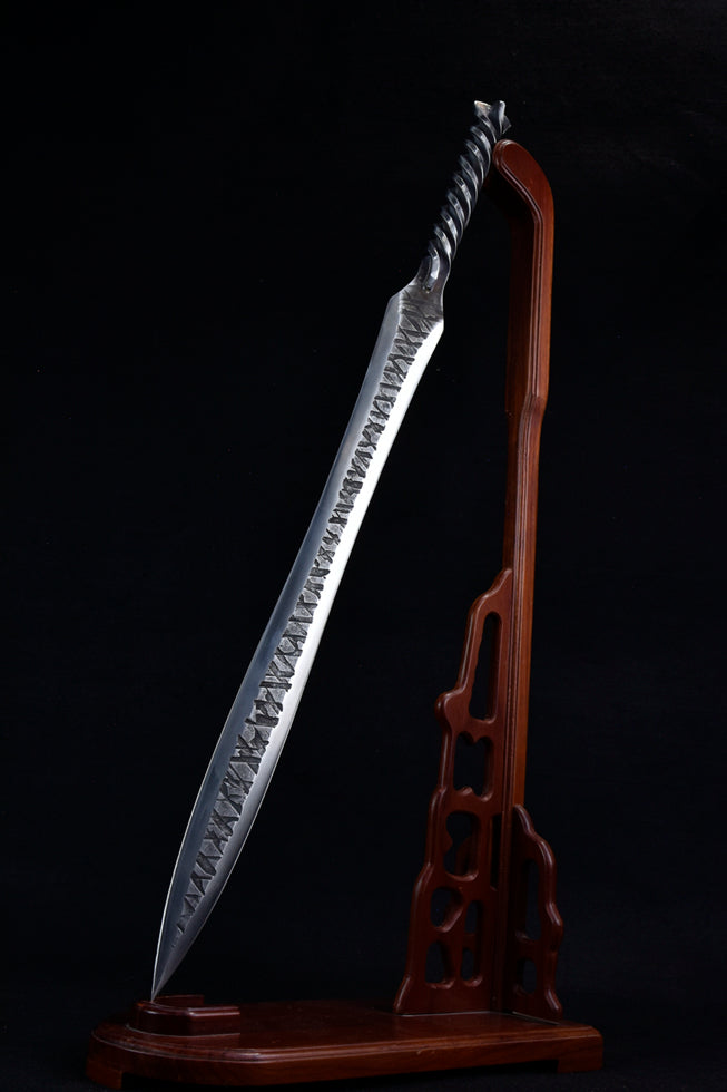 (No Sharp Blade) Shura Sword High Manganese Steel Samurai Straight Sword Katana Samurai