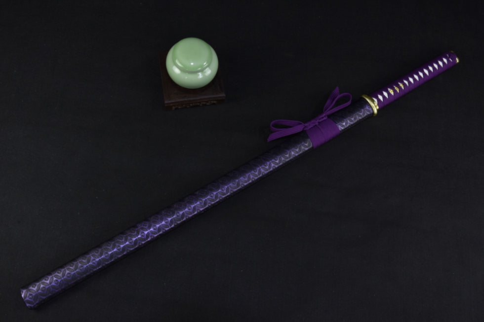 (No Sharp Blade) Japanese 7cr17 Hanada Samurai Straight Sword Katana Samurai