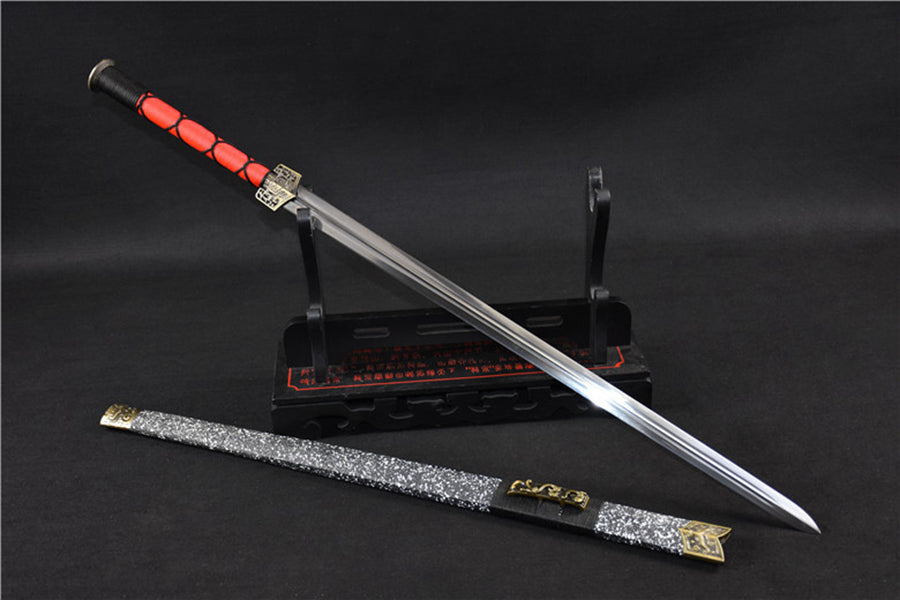 (No Sharp Blade) Carbon Steel Handmade Han Sword Katana Samurai