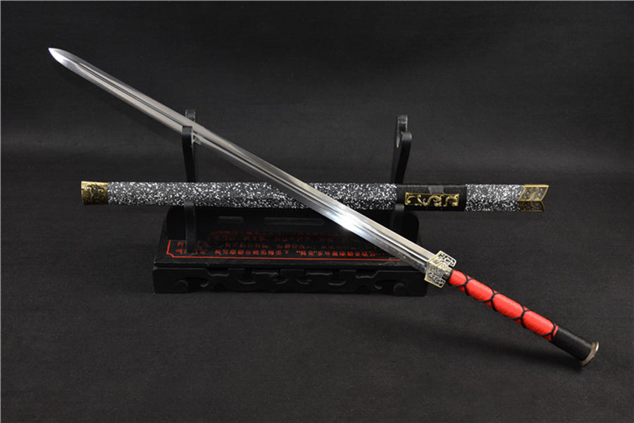 (No Sharp Blade) Carbon Steel Handmade Han Sword Katana Samurai