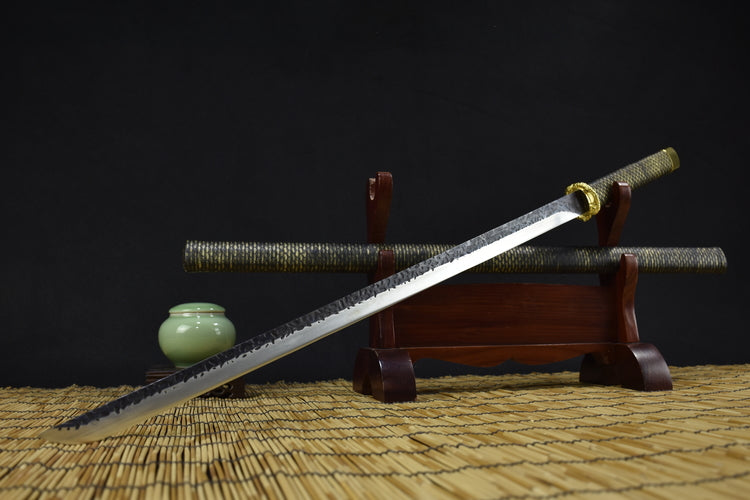 (No Sharp Blade)Hand forged High Manganese Steel Japanese Sword Katana Samurai