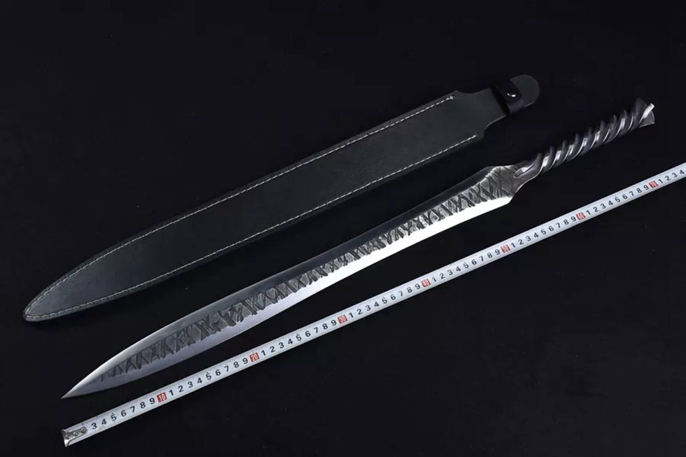 (No Sharp Blade) Shura Sword High Manganese Steel Samurai Straight Sword Katana Samurai