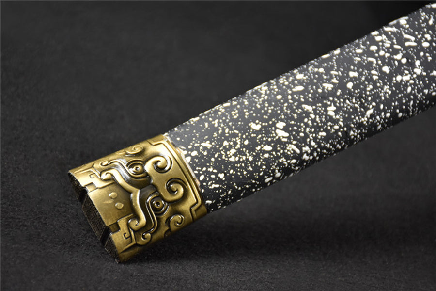 (No Sharp Blade) Carbon Steel Handmade Han Sword Katana Samurai