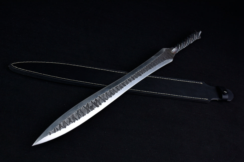 (No Sharp Blade) Shura Sword High Manganese Steel Samurai Straight Sword Katana Samurai