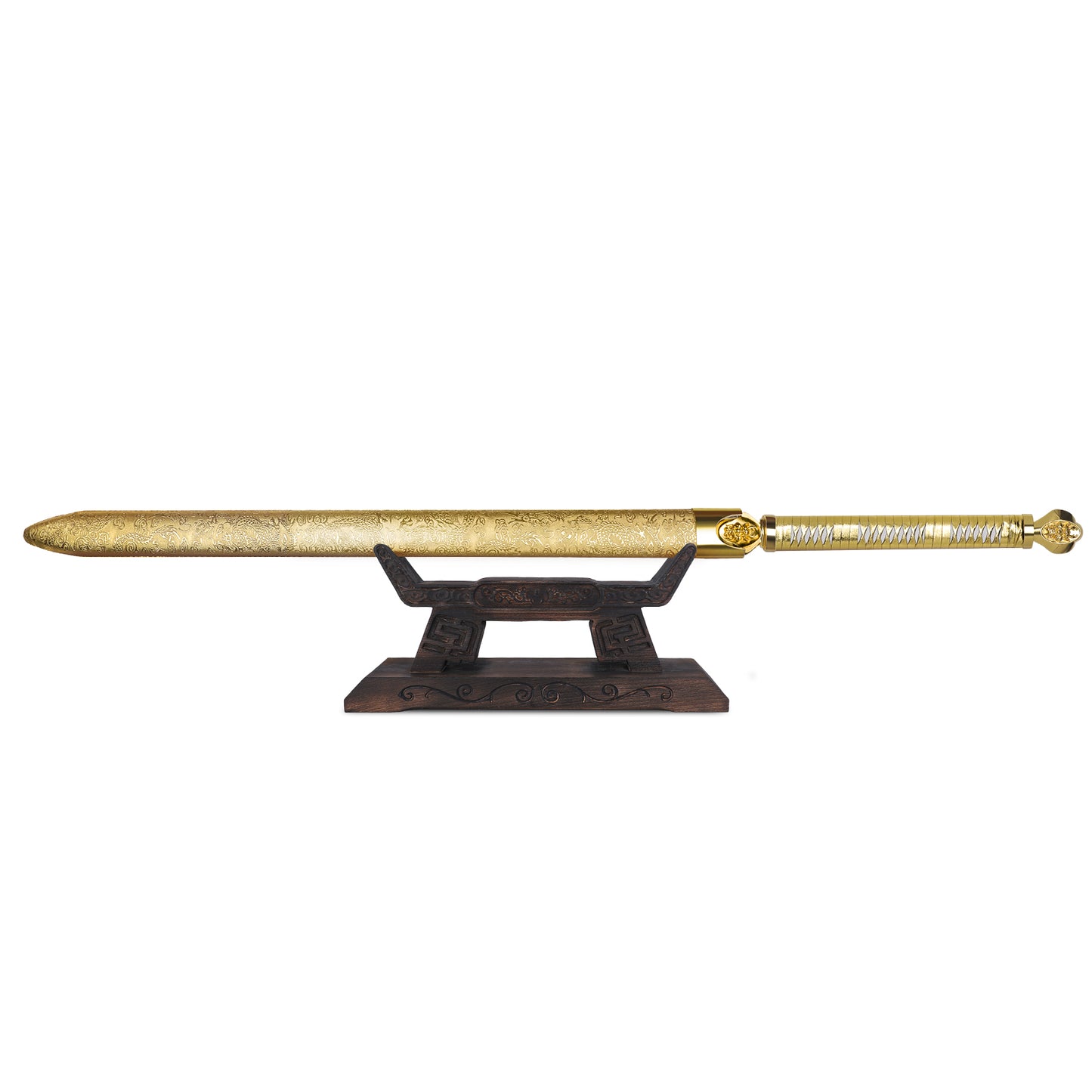 (No Sharp Blade) Golden High Manganese Steel Demon Sword Katana Samurai