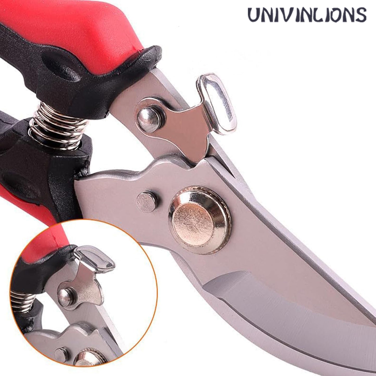 Univinlions Sharp Bypass Pruning Shears, Heavy Duty Garden Hand Shears, Professional Bypass Pruner