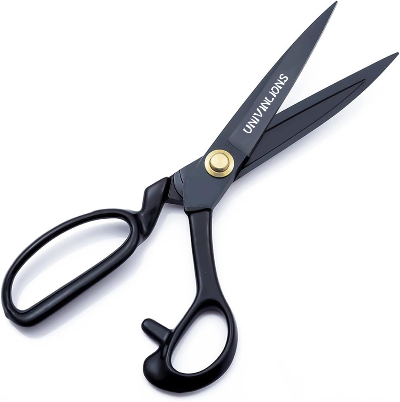 Univinlions Sewing Scissors-Heavy Duty, Black Tailor Scissors, Shears for Fabric, Leather, Raw Materials