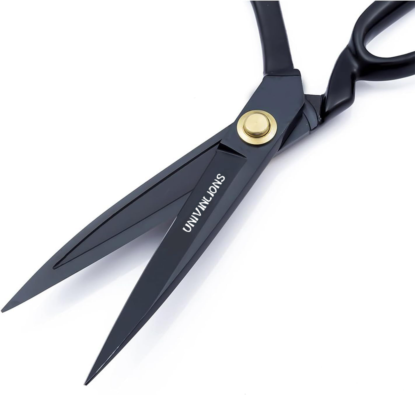 Univinlions Sewing Scissors-Heavy Duty, Black Tailor Scissors, Shears for Fabric, Leather, Raw Materials