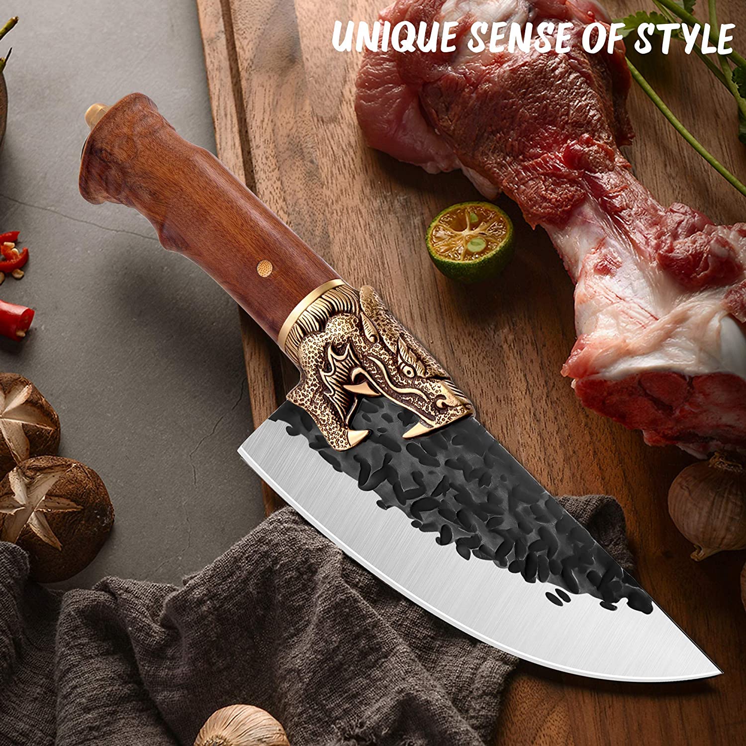 Dragon Series Meat Cleaver Knife – HAND FORGED KNIFE