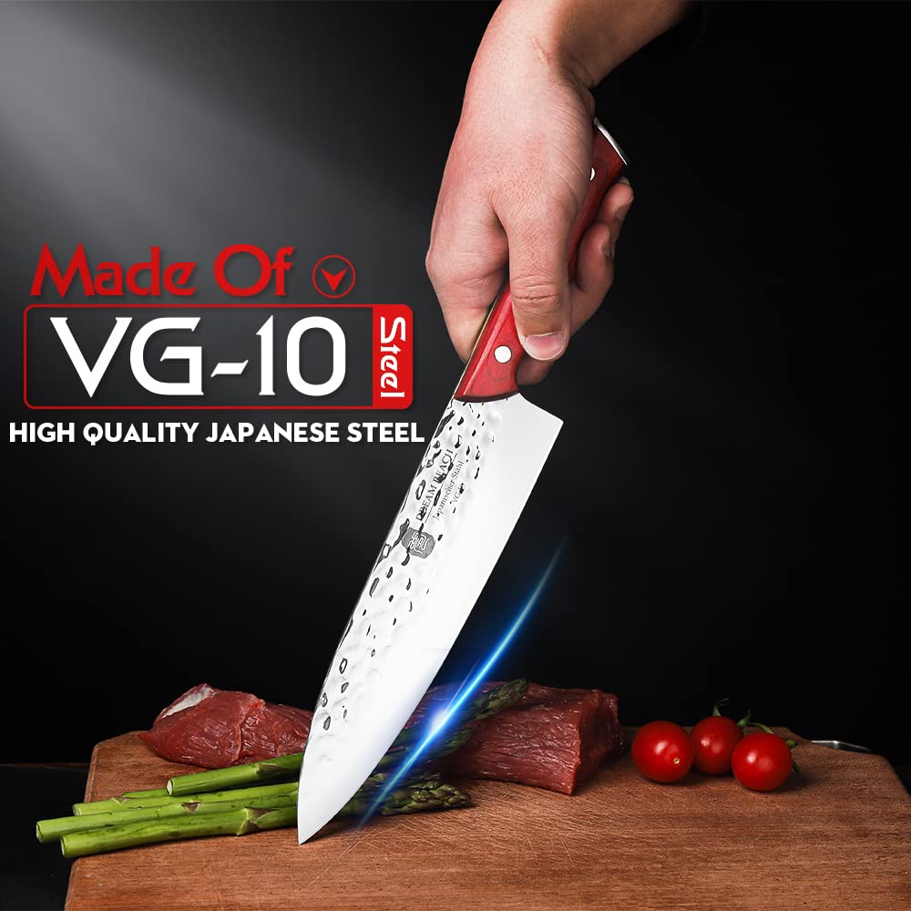 Grandsharp Handmade Kitchen Knives Japanese Steel Chef's Knife Forged –  grandsharp-knives