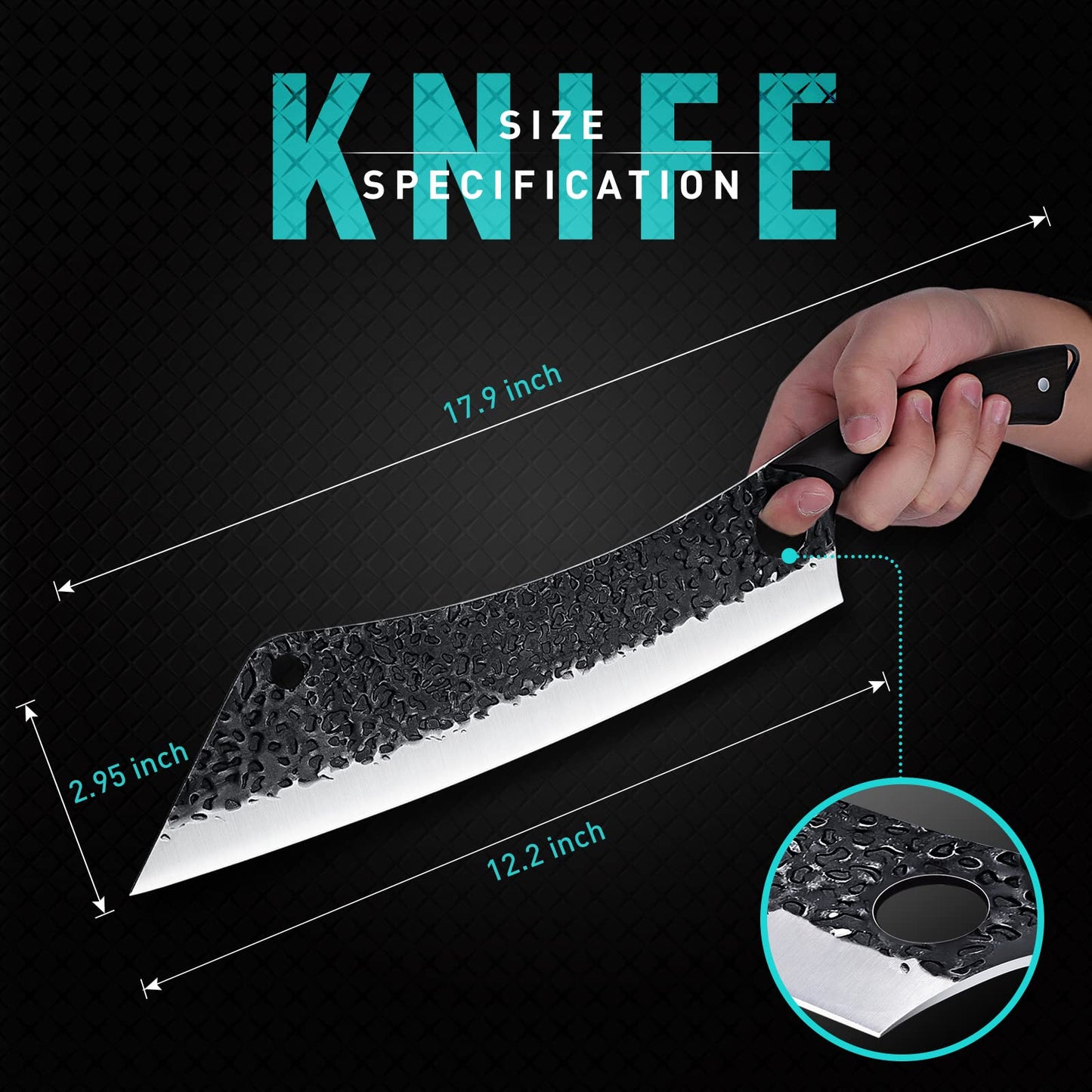 12 Inch Hand Forged Brisket Knife High Carbon Steel Meat Roasts Slicer Long Kitchen Knives