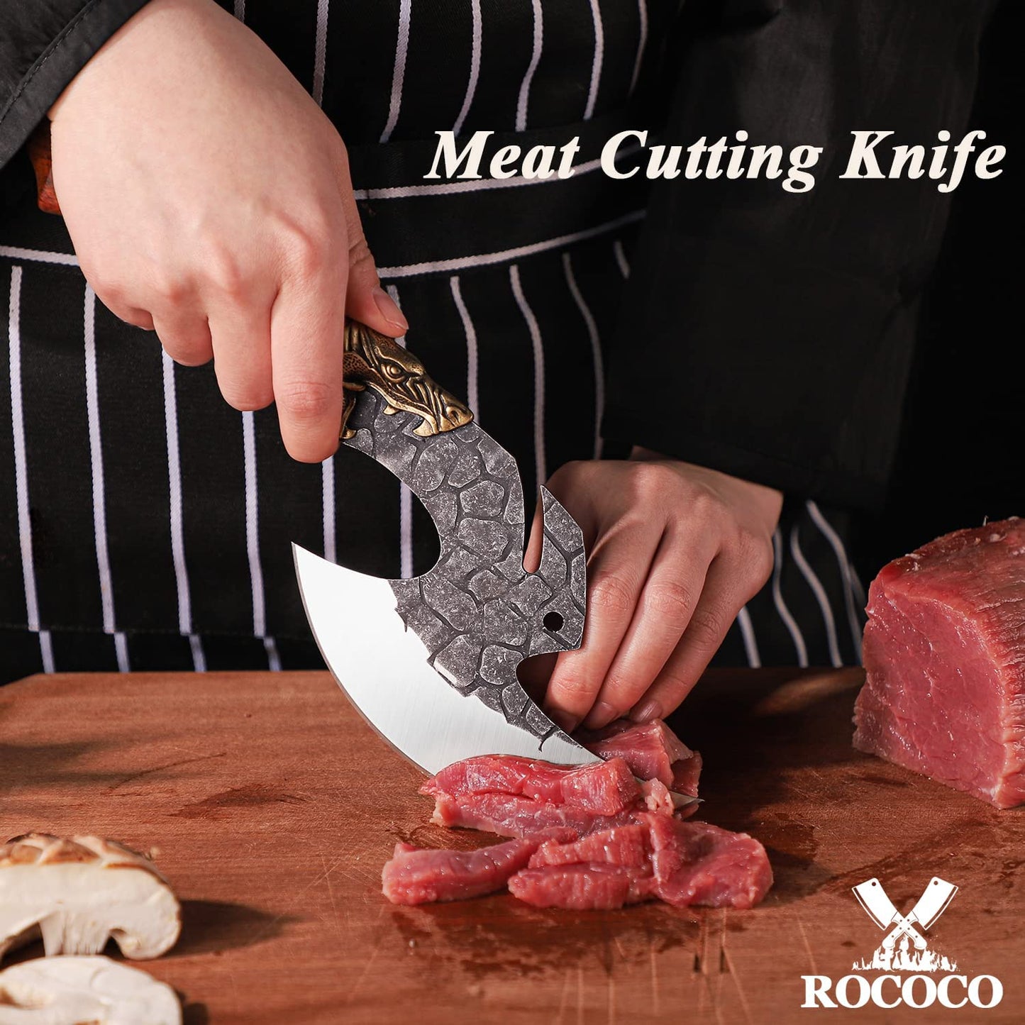 Chopping meat by hand — the single-knife method
