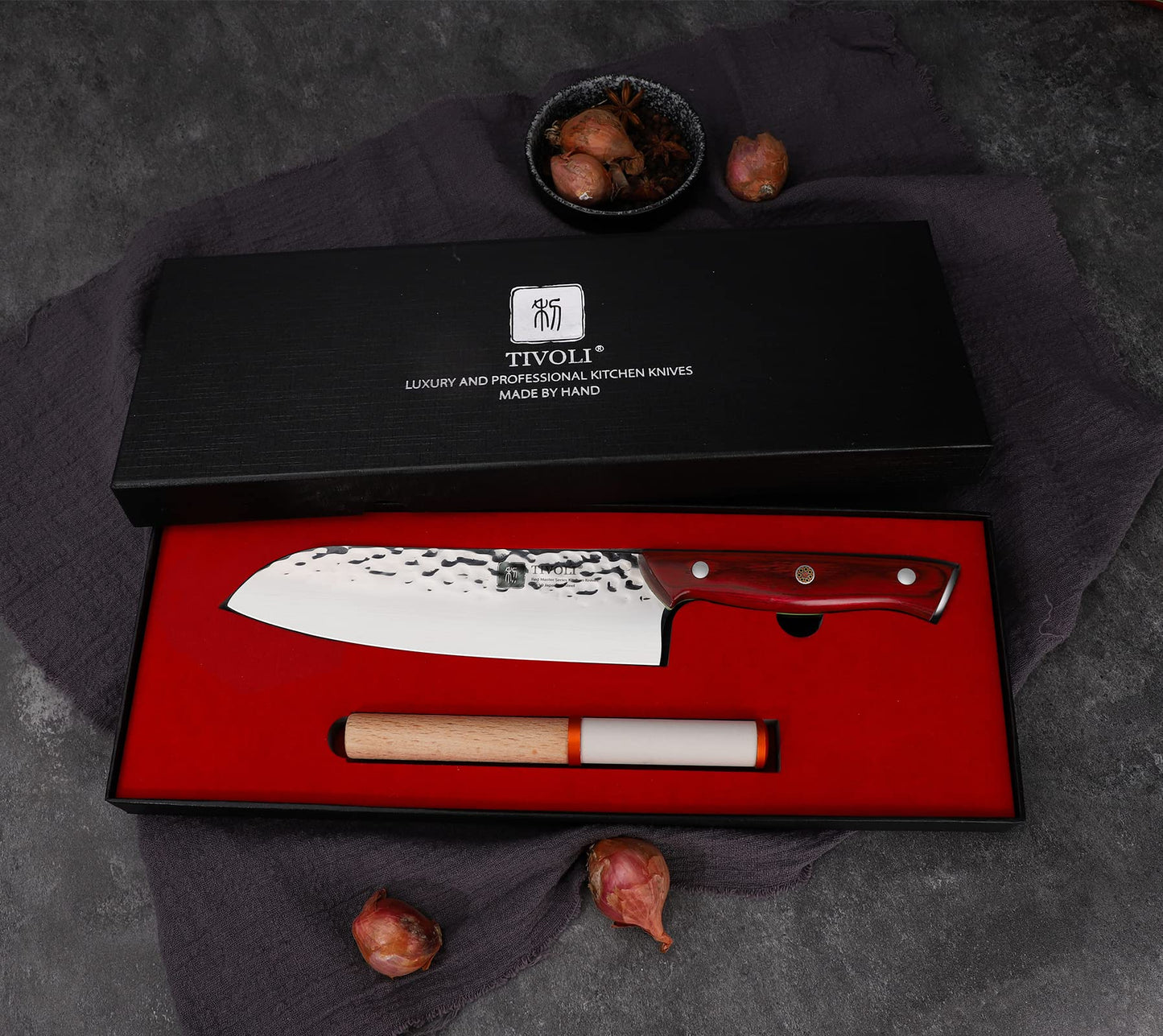 TIVOLI 7“ Kitchen Knife VG10 High Carbon Japanese Santoku Chef