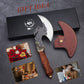 Sharp Meat Cleaver Axe Hand Forged Butcher Boning Knife for Meat Cutting High Carbon Steel