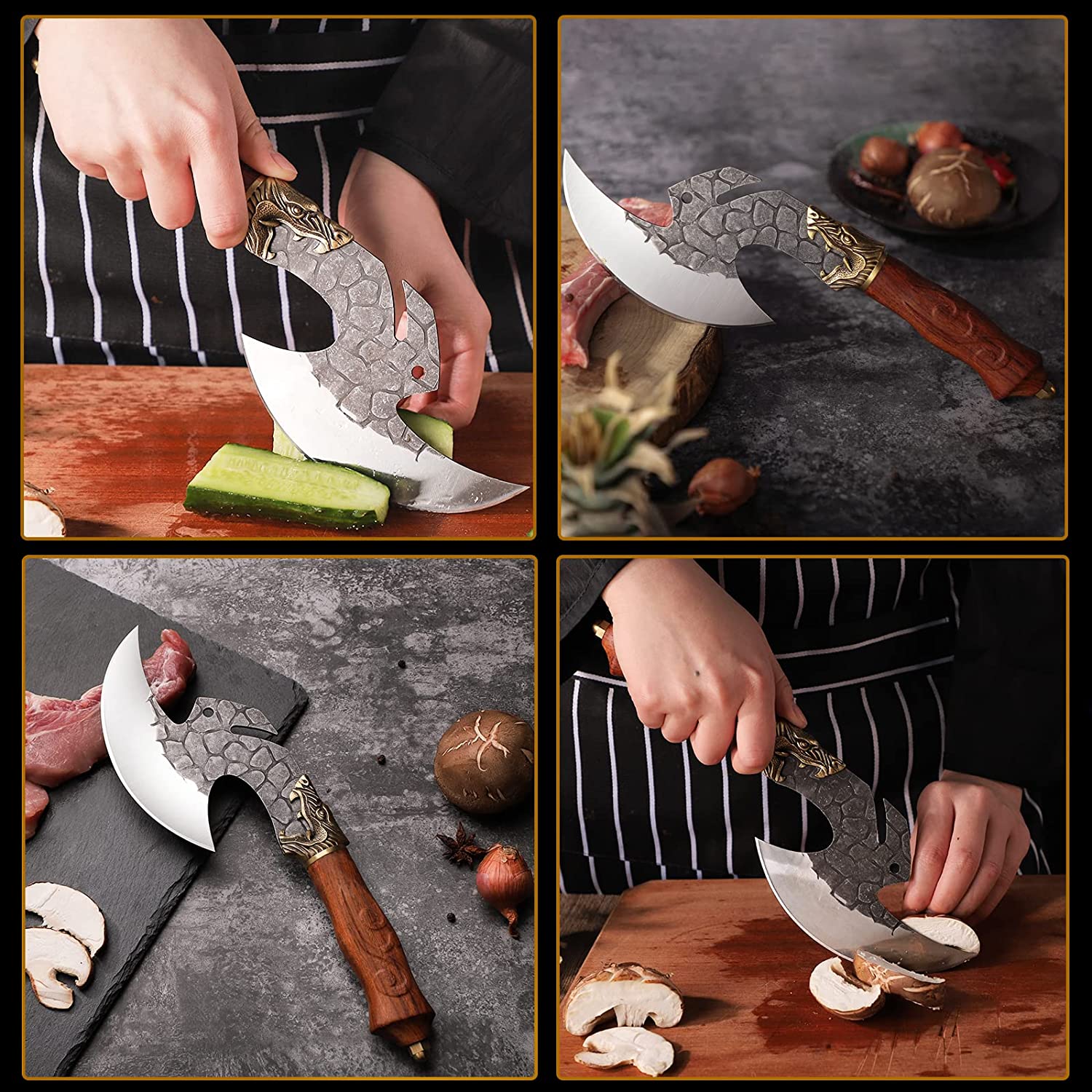 Professional Choper Axe Kitchen Knife Set Butcher Knife Sets