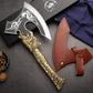 Heavy Duty Hatchet Axe with Carved Dragon Handle