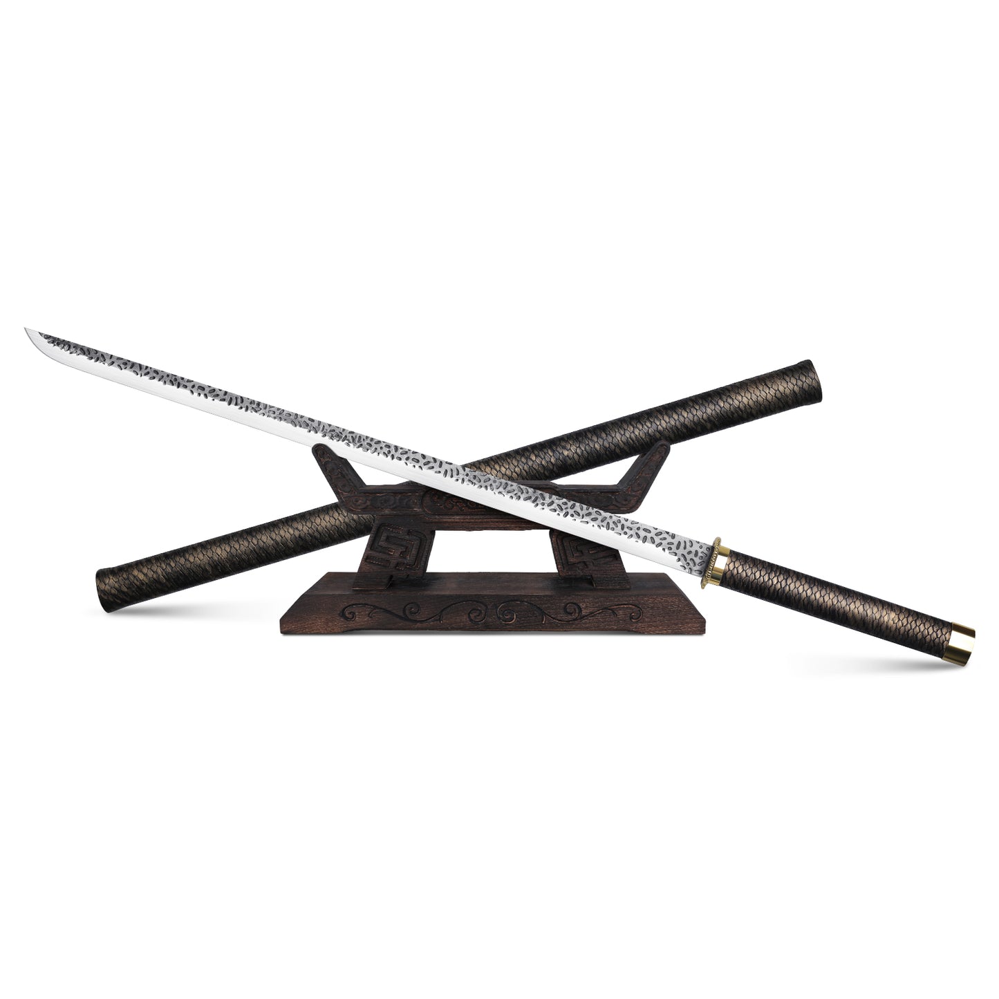 (No Sharp Blade)Hand forged High Manganese Steel Japanese Sword Katana Samurai
