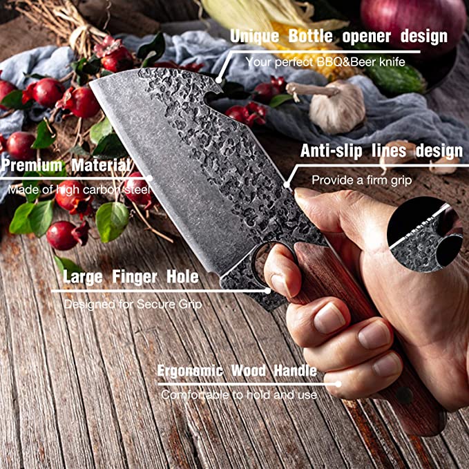 Hand Forged Boning Knife - Bottle Opener Design