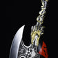 Heavy Duty Skeleton Axe with Carved Evil Dragon Handle
