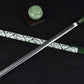 (No Sharp Blade) Japanese 7cr17 Hanada Samurai Green Straight Sword Katana Samurai