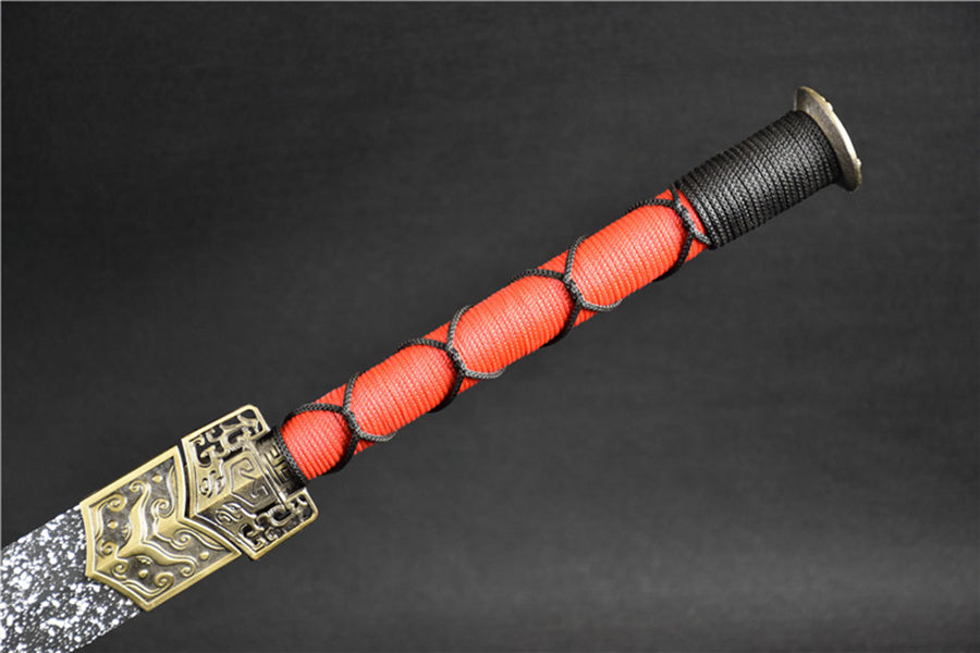 (No Sharp Blade) Carbon Steel Handmade Han Sword Katana Samurai