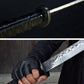 (No Sharp Blade)Hand forged High Manganese Steel Japanese Black Sword Katana Samurai