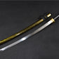 (No Sharp Blade)Hand forged High Manganese Steel Japanese Golden Samurai Sword Katana