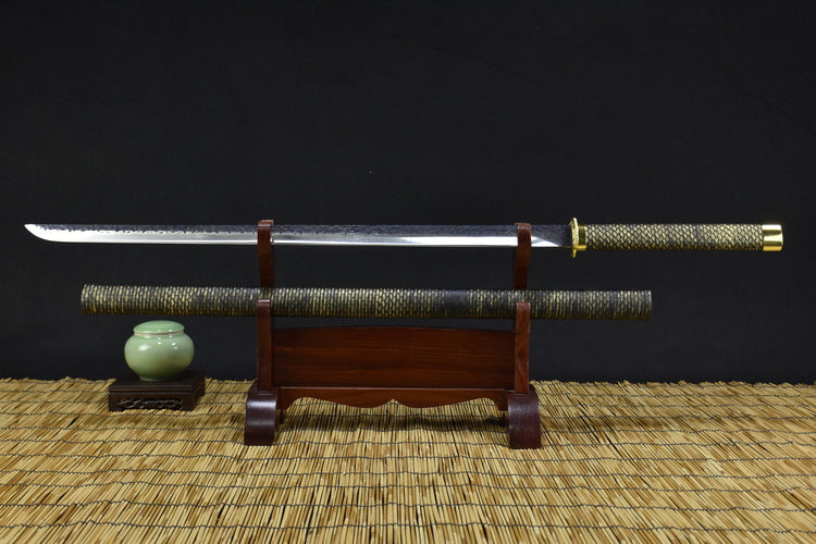 (No Sharp Blade)Hand forged High Manganese Steel Japanese Sword Katana Samurai