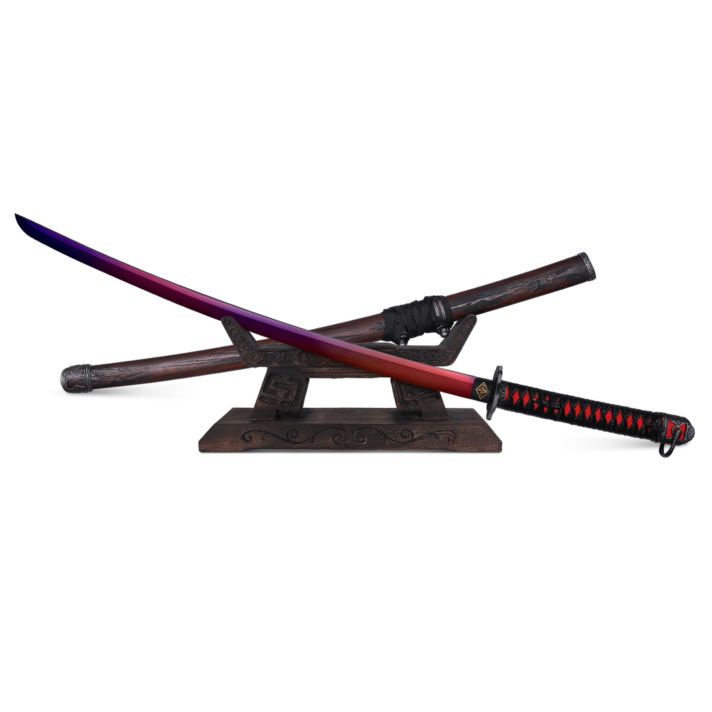 (No Sharp Blade) Anime Shadow Die Twice Sekiro Undead Sword High Manganese Steel Japanese Purple Samurai Katana
