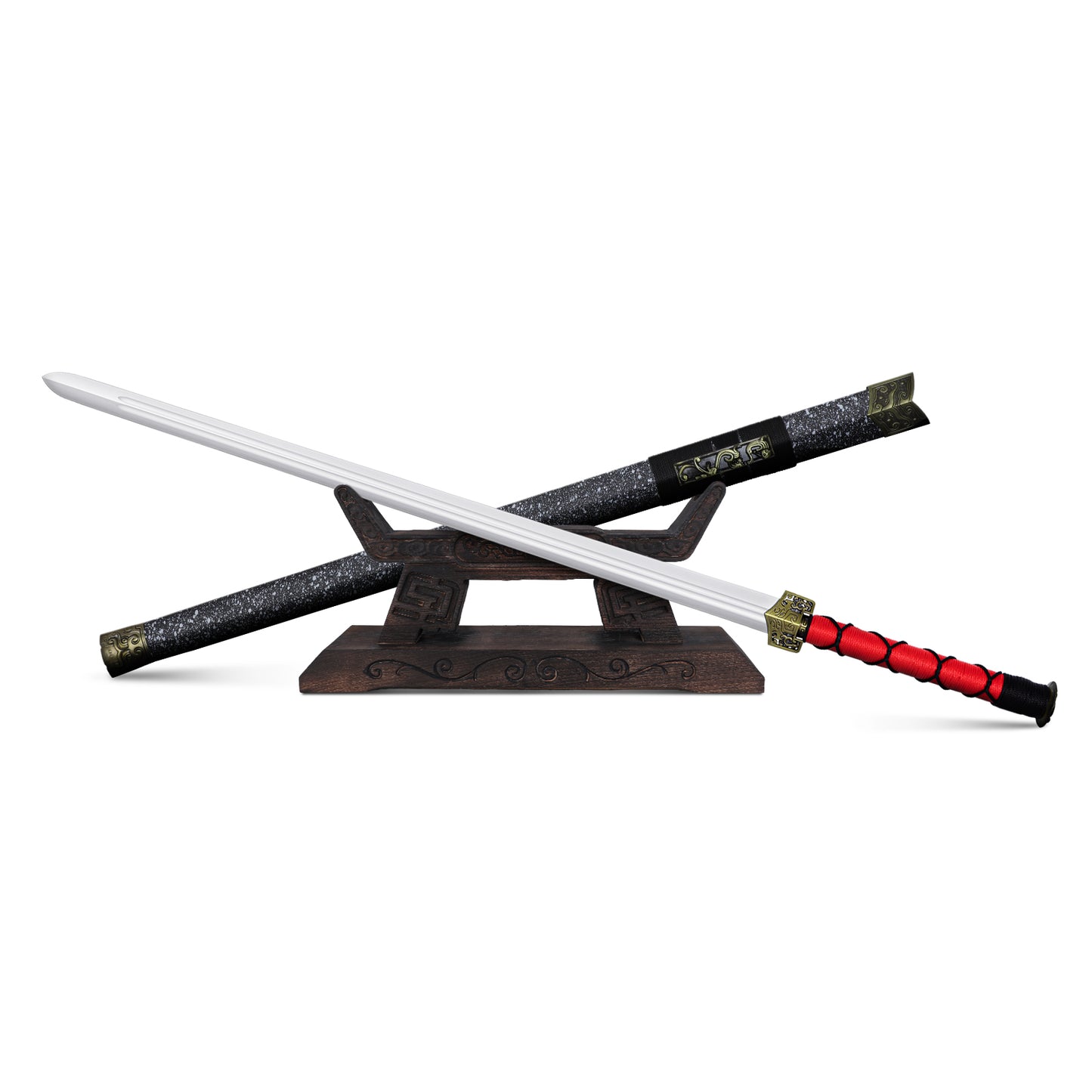 (No Sharp Blade) Golden High Manganese Steel Demon Sword Katana Samurai