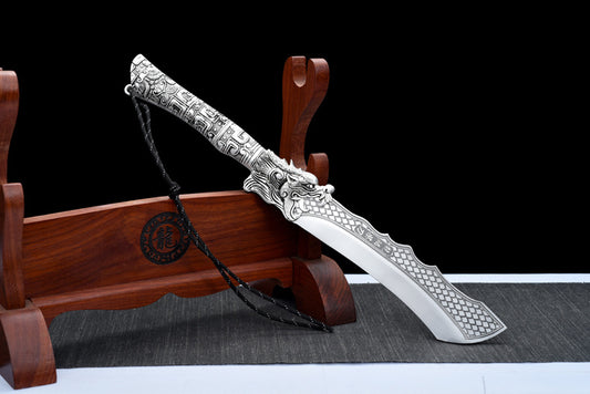 Silver Dragon Hatchet Knife Meat Cleaver